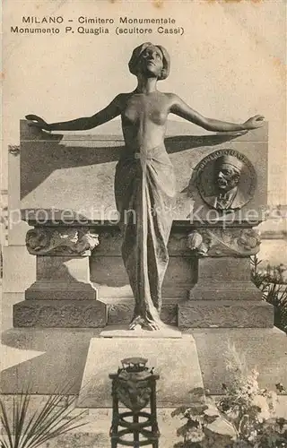 AK / Ansichtskarte Milano Cimitero Monumentale Monumento Quaglia Milano