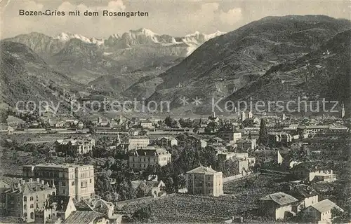AK / Ansichtskarte Bozen_Gries Rosengarten Panoram Bozen Gries