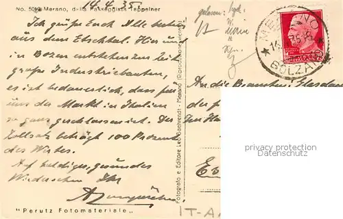 AK / Ansichtskarte Meran_Merano Passeggiata Tappeiner Meran Merano