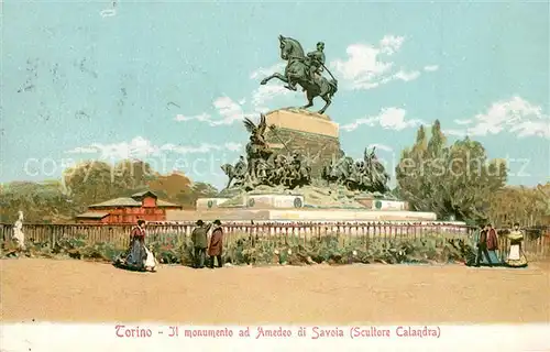 AK / Ansichtskarte Torino Monumento ad Amedeo di Savoia  Torino