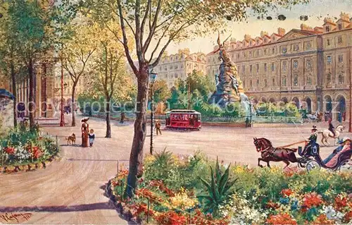 AK / Ansichtskarte Torino Piazza Statuo Monumento Frejus Kuenstlerkarte Torino