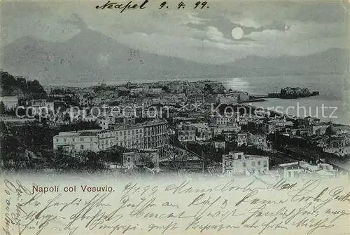 AK / Ansichtskarte Napoli_Neapel Vesuvio Mondschein Napoli Neapel