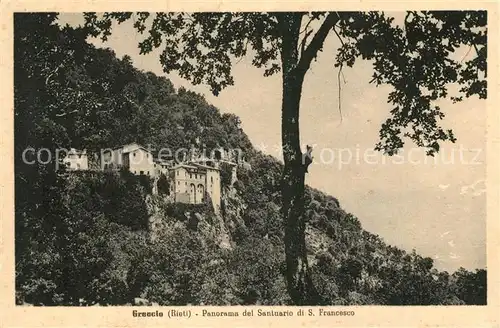 AK / Ansichtskarte Rieti Greocio Panorama Santmario di San Francesco Rieti