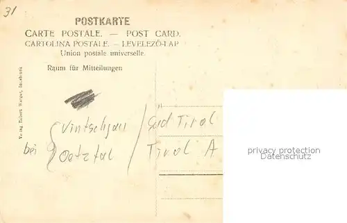 AK / Ansichtskarte Vintschgau_Suedtirol Laengental Sebleskogel Vintschgau Suedtirol