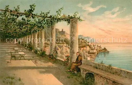 AK / Ansichtskarte Amalfi Kloster Wandelgang Amalfi