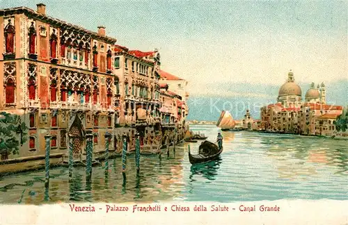 AK / Ansichtskarte Venezia_Venedig Palazzo Franchetti Chiesa della Salute Canal Grande Venezia Venedig