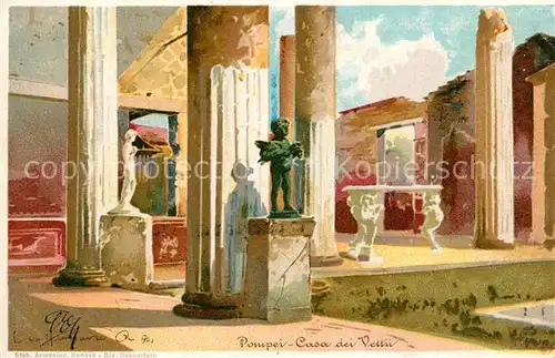 AK / Ansichtskarte Pompei Case de Vettii Kuenstlerkarte Pompei