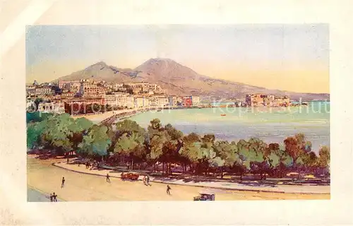 AK / Ansichtskarte Napoli_Neapel Villa Municipale Riviera Chiaia Kuenstlerkarte Napoli Neapel