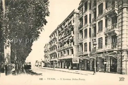 AK / Ansichtskarte Tunis Avenue Jules Ferry Tunis