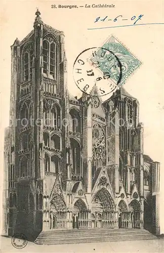 AK / Ansichtskarte Bourges La Cathedrale Bourges