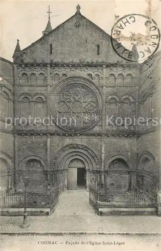 AK / Ansichtskarte Cognac Facade de lEglise Saint Leger Cognac