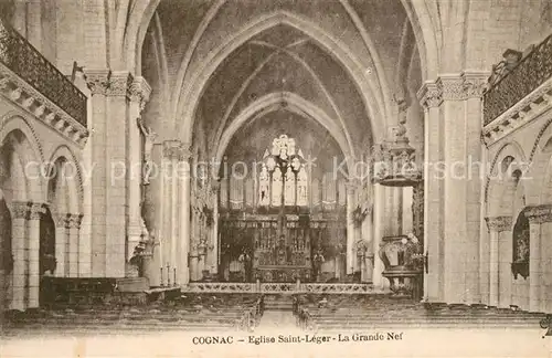 AK / Ansichtskarte Cognac Eglise Saint Leger La Grande Nef Cognac