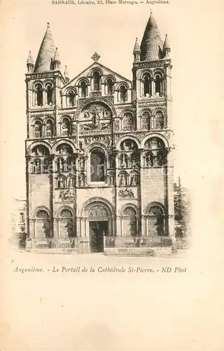AK / Ansichtskarte Angouleme Le Portail de la Cathedrale St Pierre Angouleme
