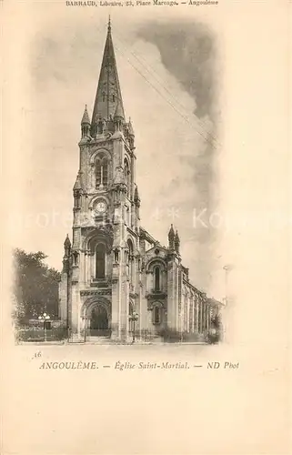 AK / Ansichtskarte Angouleme Eglise Saint Martial Angouleme