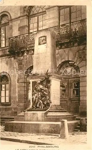 AK / Ansichtskarte Phalsbourg Le Monument Phalsbourg