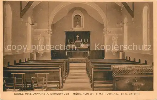 AK / Ansichtskarte Menil la Tour Ecole Missionaire Schoeffler Interieur de la Chapelle Menil la Tour