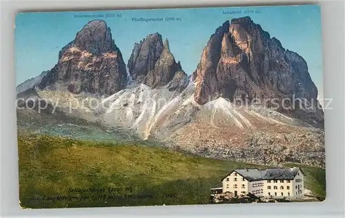 AK / Ansichtskarte Sellajochhaus Langkofelgruppe Sellajochhaus