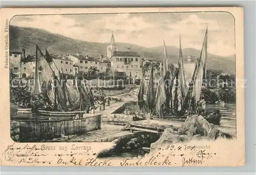 AK / Ansichtskarte Lovrana Hafen Lovrana