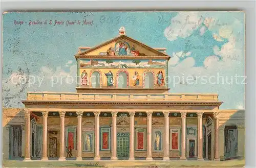AK / Ansichtskarte Roma_Rom Basilica di San Paolo Kuenstlerkarte Roma_Rom
