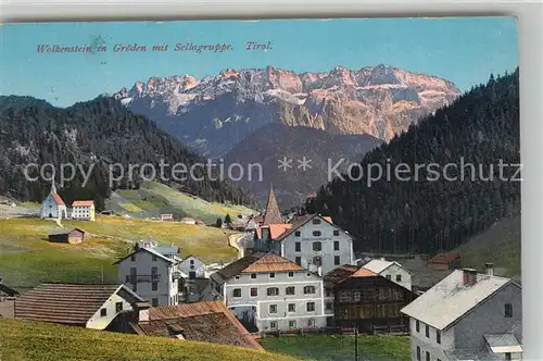 AK / Ansichtskarte Groeden_Tirol Wolkenstein Sellagruppe Groeden Tirol