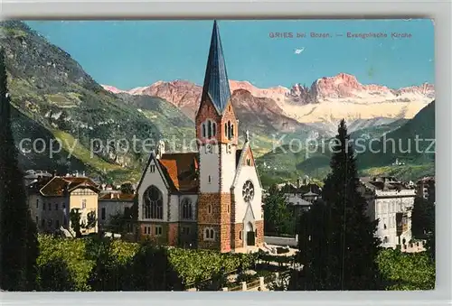 AK / Ansichtskarte Bozen_Gries Evangelische Kirche Bozen Gries