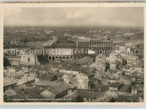 AK / Ansichtskarte Verona_Veneto Fliegeraufnahme Panorama Verona Veneto
