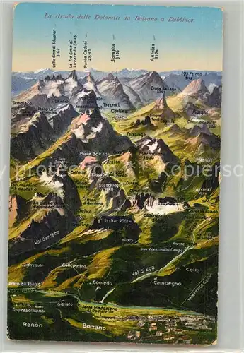 AK / Ansichtskarte Bolzano Panoramakarte Bolzano