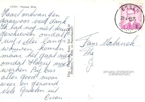 AK / Ansichtskarte Essen Nieuwe Wijk 