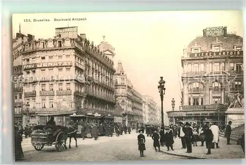 AK / Ansichtskarte Bruxelles_Bruessel Boulevard Anspach Bruxelles_Bruessel