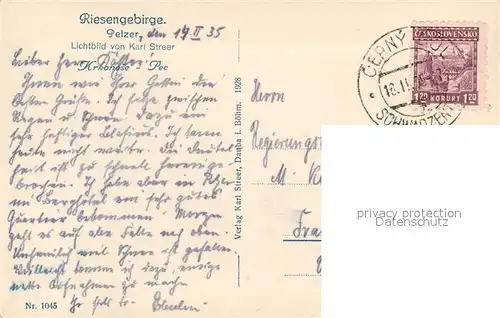 AK / Ansichtskarte Petzer_Tschechien Winterlandschaft Petzer Tschechien