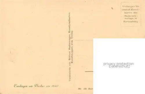 AK / Ansichtskarte Esslingen_Neckar Stadtpanorama Esslingen Neckar