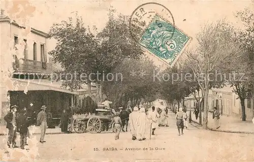 AK / Ansichtskarte Saida Avenue de la Gare  Saida