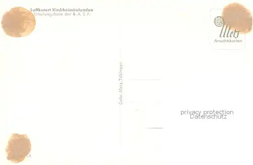 AK / Ansichtskarte Kirchheimbolanden Erholungsheim BASF Kirchheimbolanden