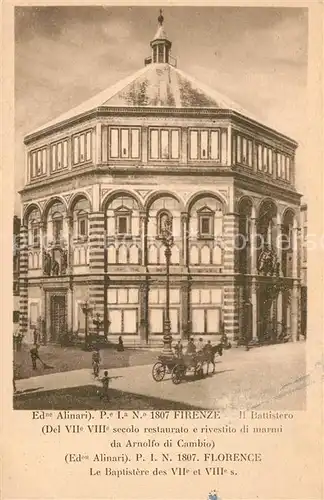 AK / Ansichtskarte Firenze_Toscana Battistero Firenze Toscana