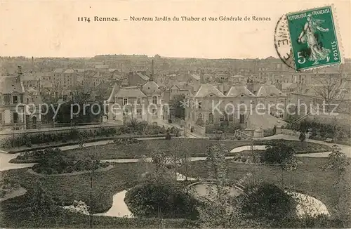 AK / Ansichtskarte Rennes_Ille et Vilaine Noveau Jardin du Thaber vue Generale de Rennes 