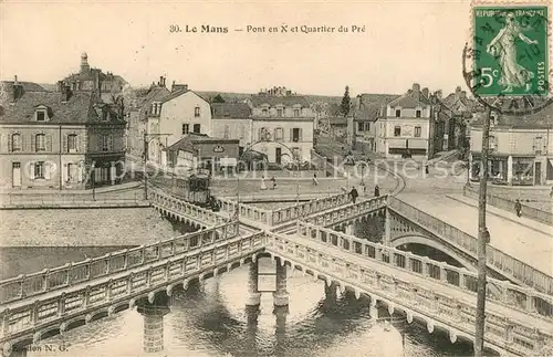 AK / Ansichtskarte Le_Mans_Sarthe Pont Quartier du Pre Le_Mans_Sarthe