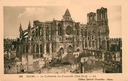 AK / Ansichtskarte Reims_Champagne_Ardenne Cathedrale  Reims_Champagne_Ardenne