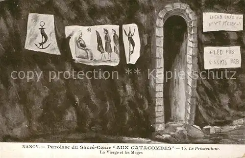 AK / Ansichtskarte Nancy_Lothringen Paroisse du Sacre Coeur Aux Catacombes Le Prosenium La Vierge et les Mages Nancy Lothringen