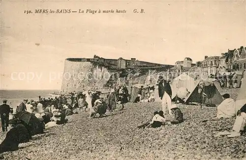 AK / Ansichtskarte Mers les Bains La Plage a maree haute Mers les Bains