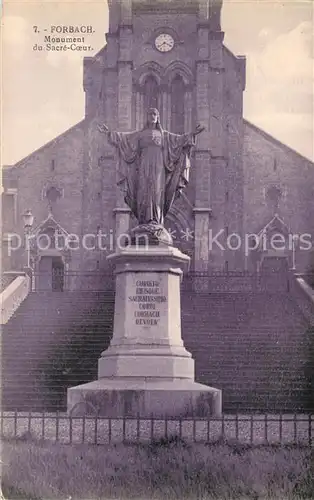 AK / Ansichtskarte Forbach_Lothringen Monument du Sacre Coeur Forbach Lothringen