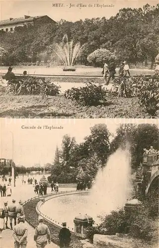 AK / Ansichtskarte Metz_Moselle Jet dEau de lEsplanade avec Cascade Metz_Moselle