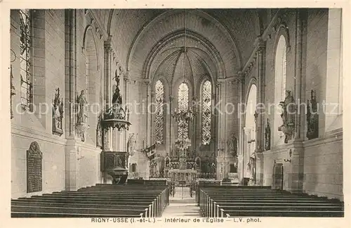 AK / Ansichtskarte Rigny Usse Interieur de Eglise Rigny Usse