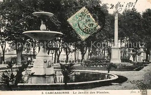 AK / Ansichtskarte Carcassonne Le Jardin des Plantes Carcassonne
