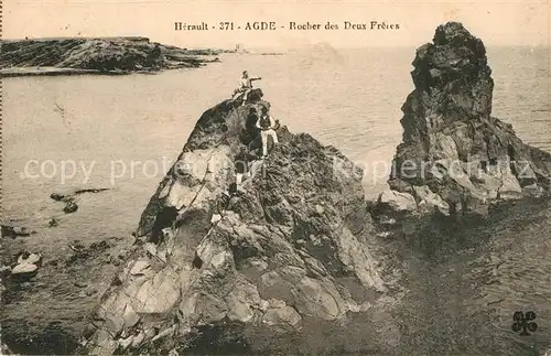 AK / Ansichtskarte Agde Rocher des Deux Freres Agde