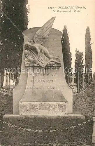 AK / Ansichtskarte Podensac Le Monument des Morts Podensac