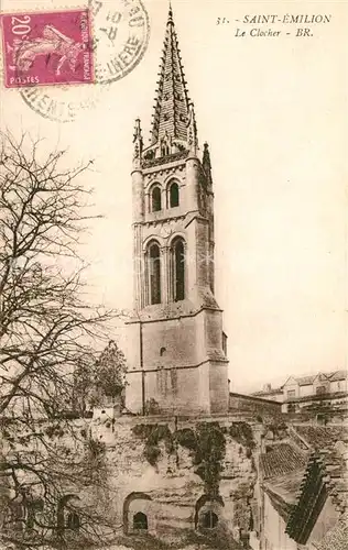 AK / Ansichtskarte Saint Emilion Le Clocher Saint Emilion