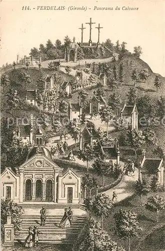 AK / Ansichtskarte Verdelais Panorama du Calvaire Verdelais