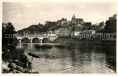 AK / Ansichtskarte Le_Blanc_Indre Chateau et Pont Le_Blanc_Indre