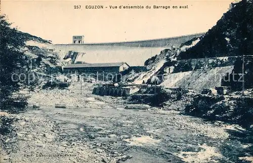 AK / Ansichtskarte Eguzon Chantome Barrage en aval Eguzon Chantome