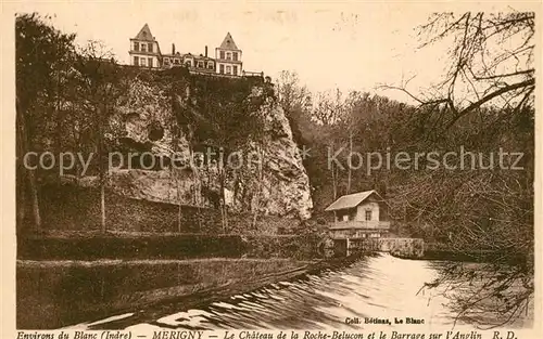 AK / Ansichtskarte Merigny Chateau de la Roche Belucon et le Barrage Merigny